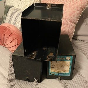 Vintage metal boxes